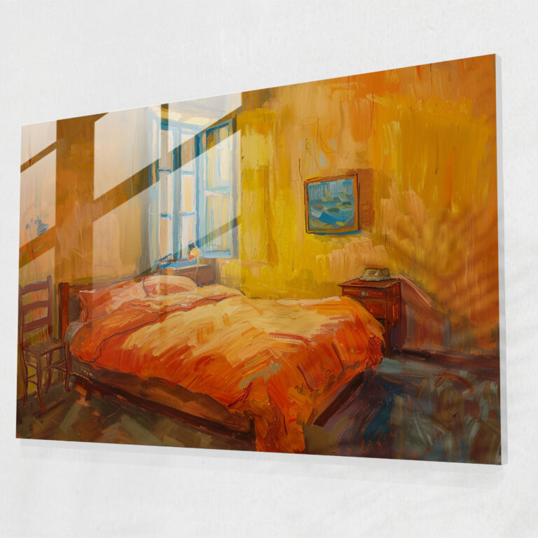 Vincent Van Gogh Glass Wall Art - The Bedroom At Arles - Vincent Van Gogh, Home Decoration, Modern Art, Glass Wall Art