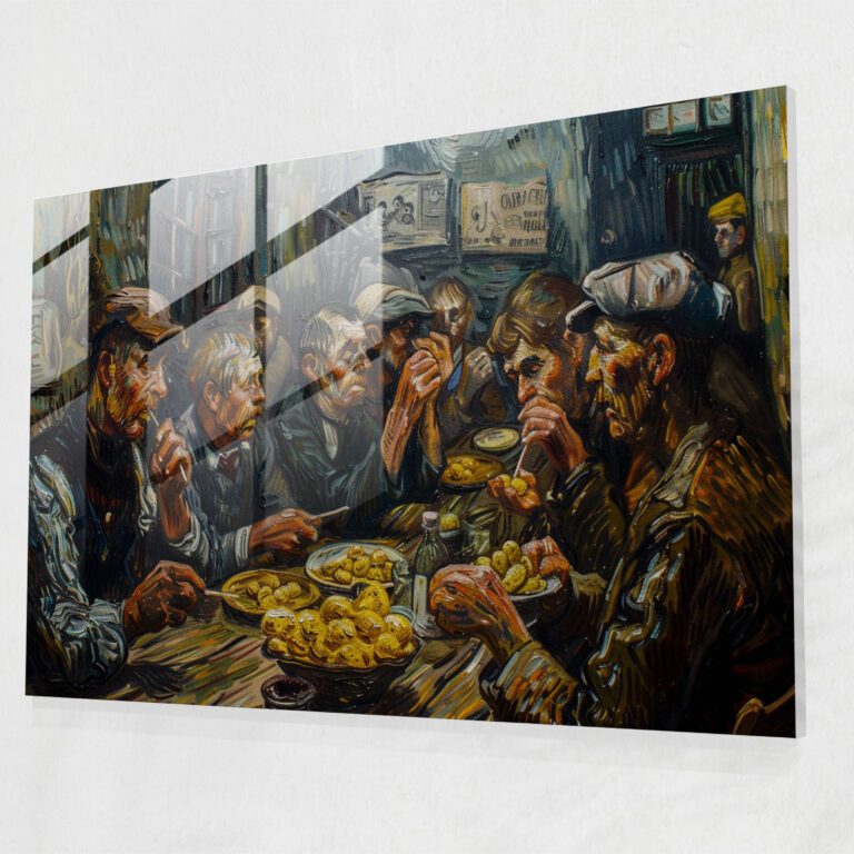 Potato Eaters Glass Art Wall Decoration - Vincent Van Gogh, Wall Decoration, Home Decoration, Glass Art