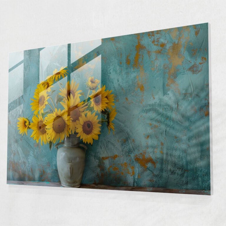 Vincent Van Gogh Glass Wall Art - Sunflowers In A Vase - Vincent Van Gogh, Glass Art, Glass Print, Modern Art