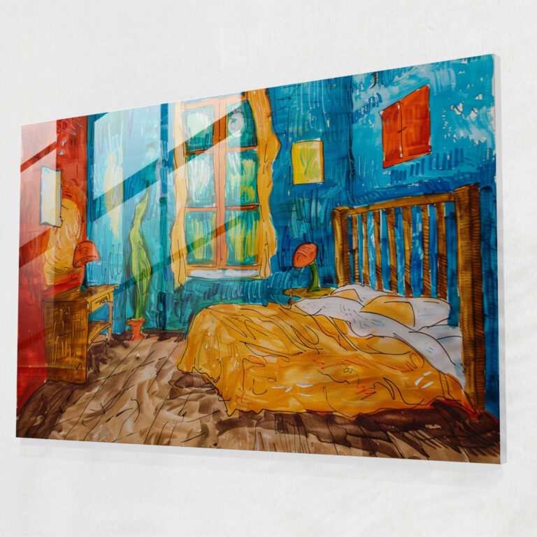 Vincent Van Gogh Glass Print - Bedroom In Arles - Vincent Van Gogh, Vincent Van Gogh, Glass Art, Glass Wall Art