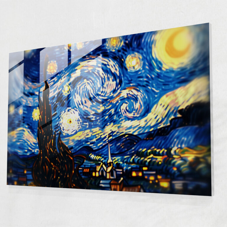 Vincent Van Gogh Glass Art - The Starry Night - Vincent Van Gogh, Glass Print, Wall Decoration, Glass Wall Art