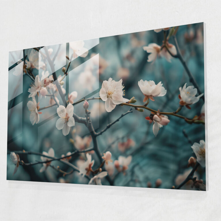 Almond Tree Glass Print - Vincent Van Gogh, Glass Wall Art, Glass Art, Glass Print