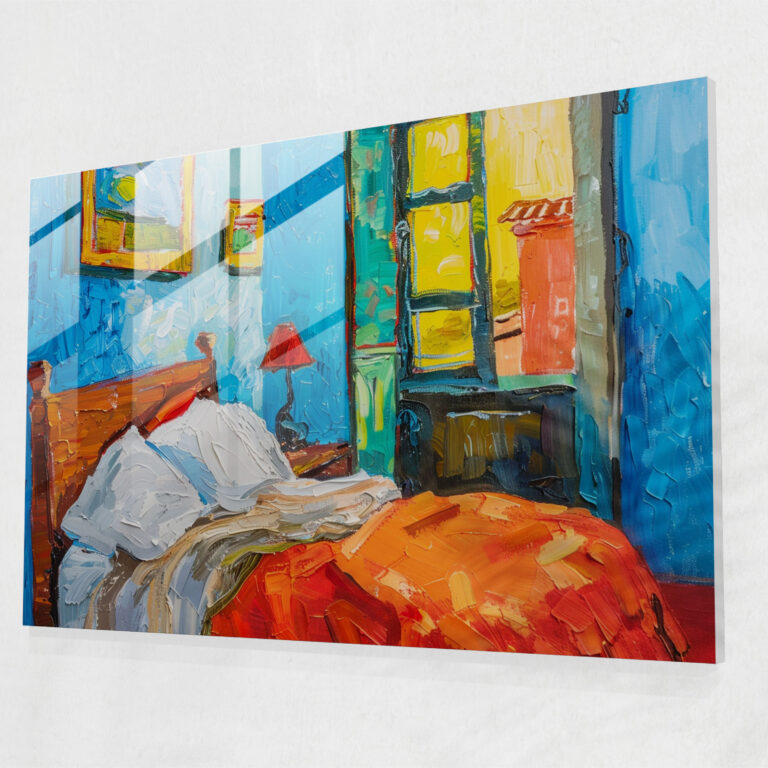 Bedroom In Arles Glass Wall Art - Vincent Van Gogh, Wall Decoration, Glass Wall Art, Vincent Van Gogh