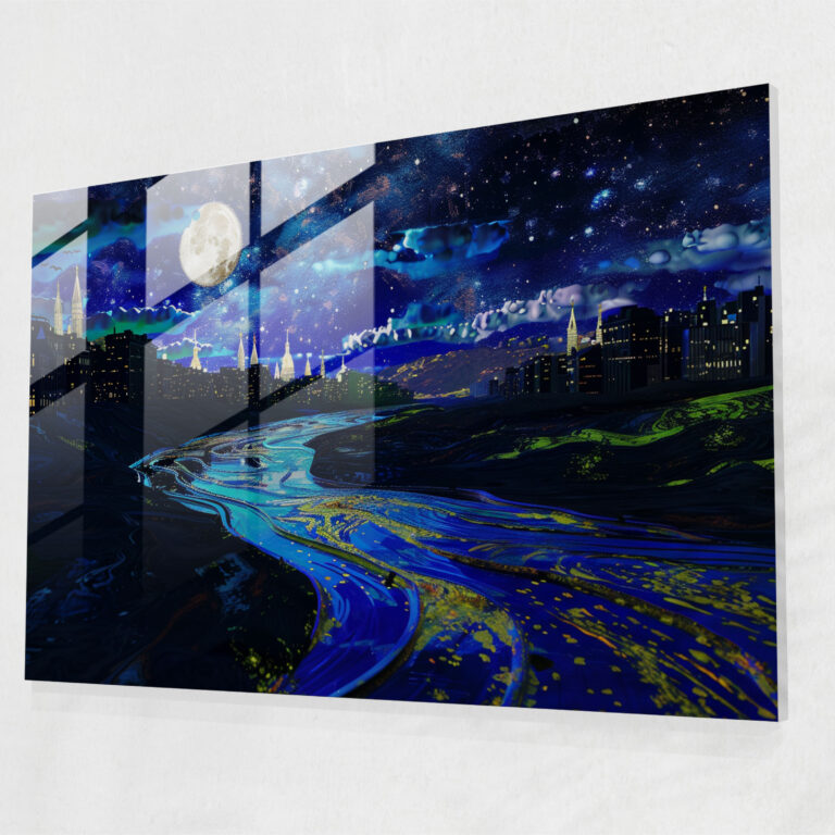 Cityscape Glass Print - Vincent Van Gogh, Glass Art, Glass Print, Home Decoration