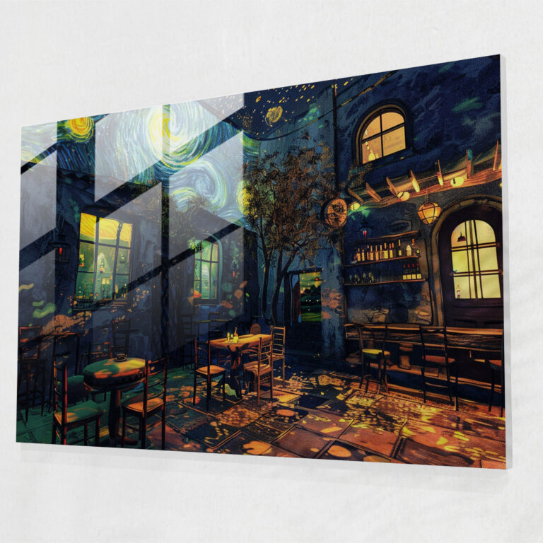 Vincent Van Gogh Glass Wall Art: Cozy Cafe Terrace - Vincent Van Gogh, Modern Art, Glass Art, Glass Wall Art