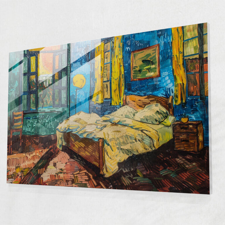 The Bedroom Glass Print - Vincent Van Gogh, Glass Print, Glass Wall Art, Home Decoration
