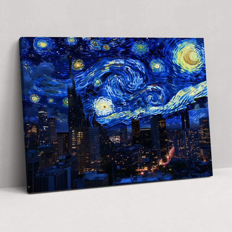 Starry Night Over The City Canvas Print - Vincent Van Gogh, Canvas Print, Vincent Van Gogh, Canvas Wall Art