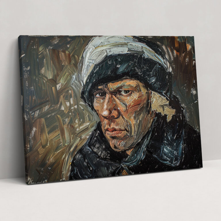 Self-Portrait With Bandaged Ear Wall Art - Vincent Van Gogh, Canvas Wall Art, Canvas Print, Vincent Van Gogh