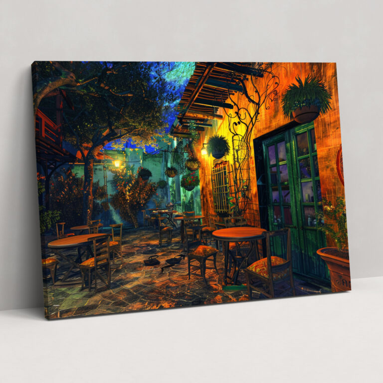 Vincent Van Gogh Cafe Terrace Canvas Print - Vincent Van Gogh, Canvas Wall Art, Wall Art, Canvas