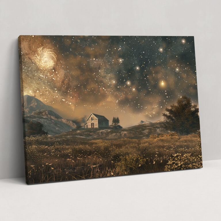 Vincent Van Gogh Starry Sky Countryside Canvas Print - Vincent Van Gogh, Canvas Wall Art, Wall Decoration, Vincent Van Gogh