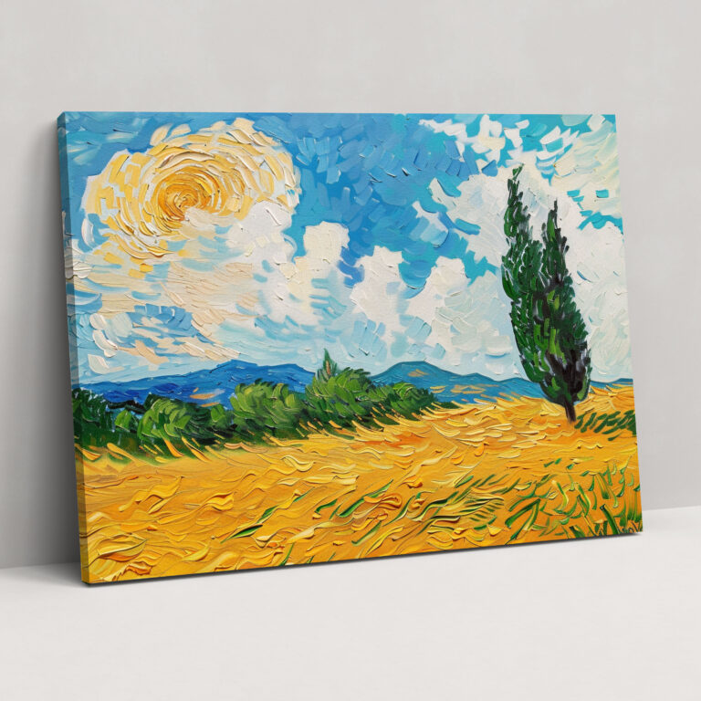 Wheatfield With Cypresses Vincent Van Gogh Canvas Print - Vincent Van Gogh, Canvas, Canvas Print, Wall Decoration