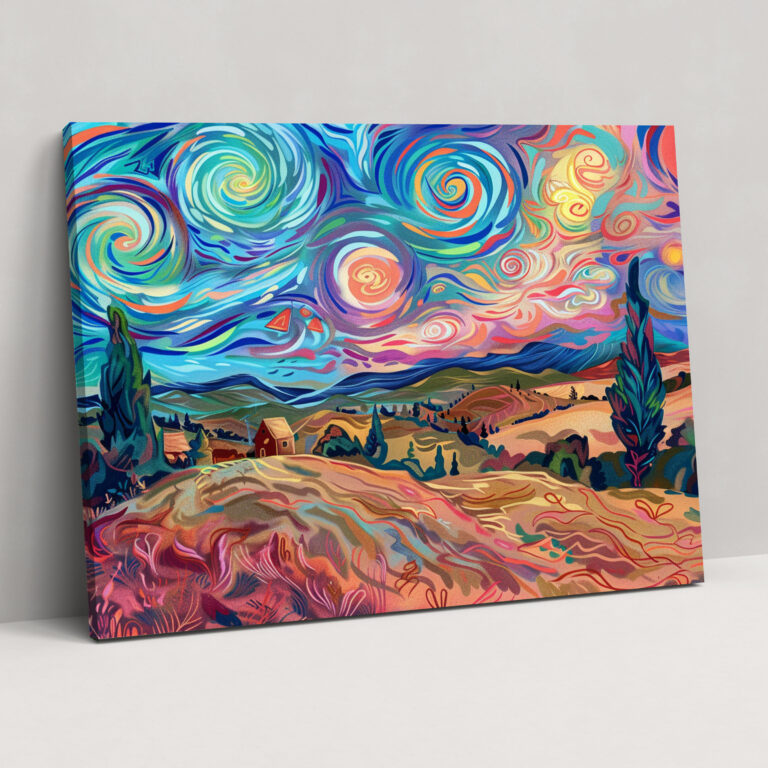 Colorful Swirls Van Gogh Wall Art - Vincent Van Gogh, Canvas Print, Wall Decoration, Wall Art