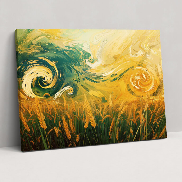 Abstract Wheat Field Van Gogh Wall Art - Vincent Van Gogh, Vincent Van Gogh, Home Decoration, Wall Decoration