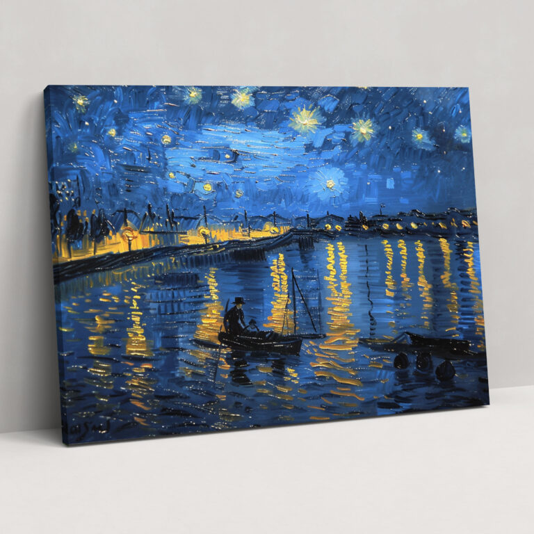 Vincent Van Gogh Starry Night Over The Rhone Canvas Print - Vincent Van Gogh, Wall Decoration, Wall Art, Canvas