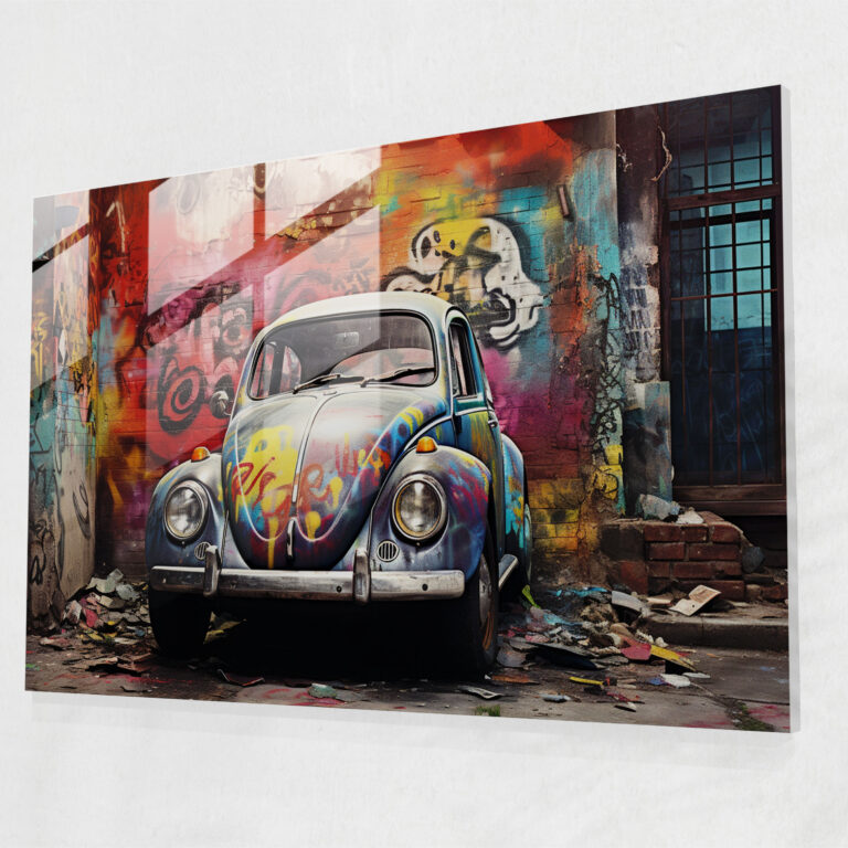 Volkswagen Beetle Glass Wall Art - Volkswagen Beetle, Glass Art, Glass Print, Volkswagen Beetle