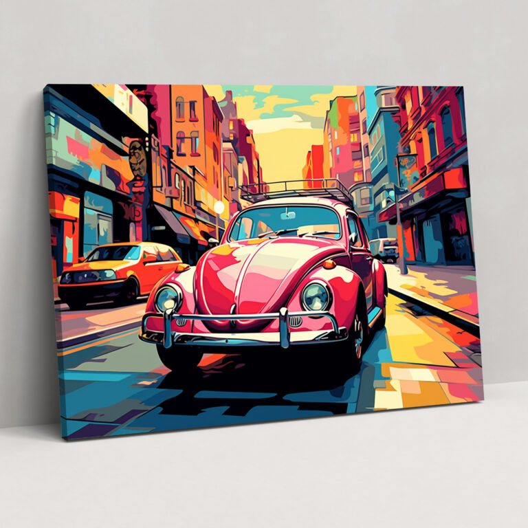 Volkswagen Beetle Canvas Print - Volkswagen Beetle, Canvas Print, Energy, Retro-Style Pop Art