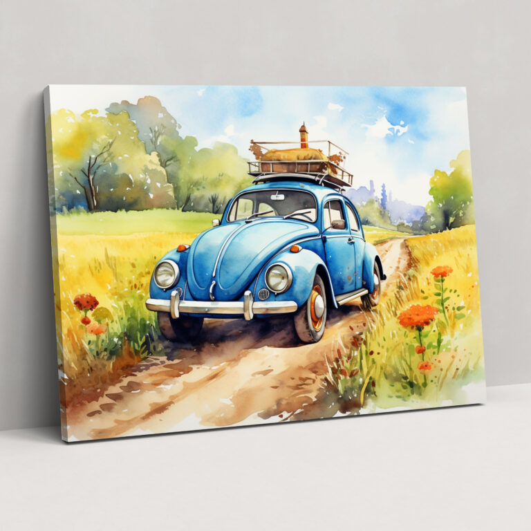 Volkswagen Beetle Wall Art - Volkswagen Beetle, Canvas, Canvas Wall Art, Wall Art