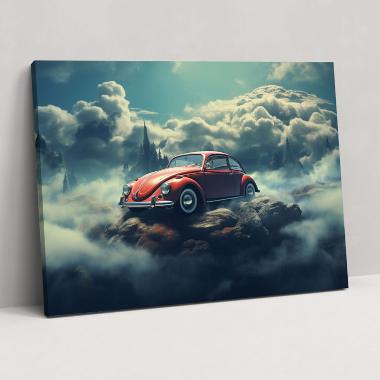 Dreamlike Volkswagen Beetle Canvas Print - Volkswagen Beetle, Canvas Wall Art, Dreamlike, Wall Decoration