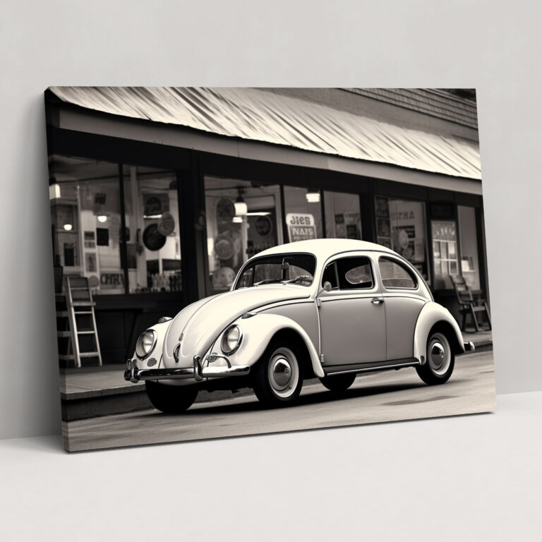 Volkswagen Beetle Wall Art - Volkswagen Beetle, Retro-Themed, Canvas Wall Art, Wall Decoration