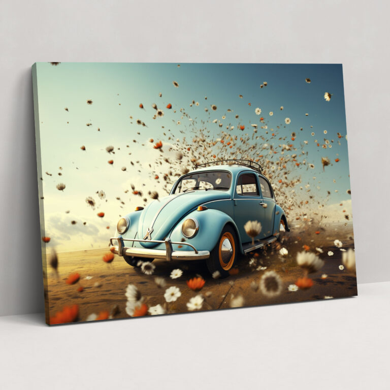 Volkswagen Beetle Canvas Print - Volkswagen Beetle, Whimsy, Inspiration, Home Decoration