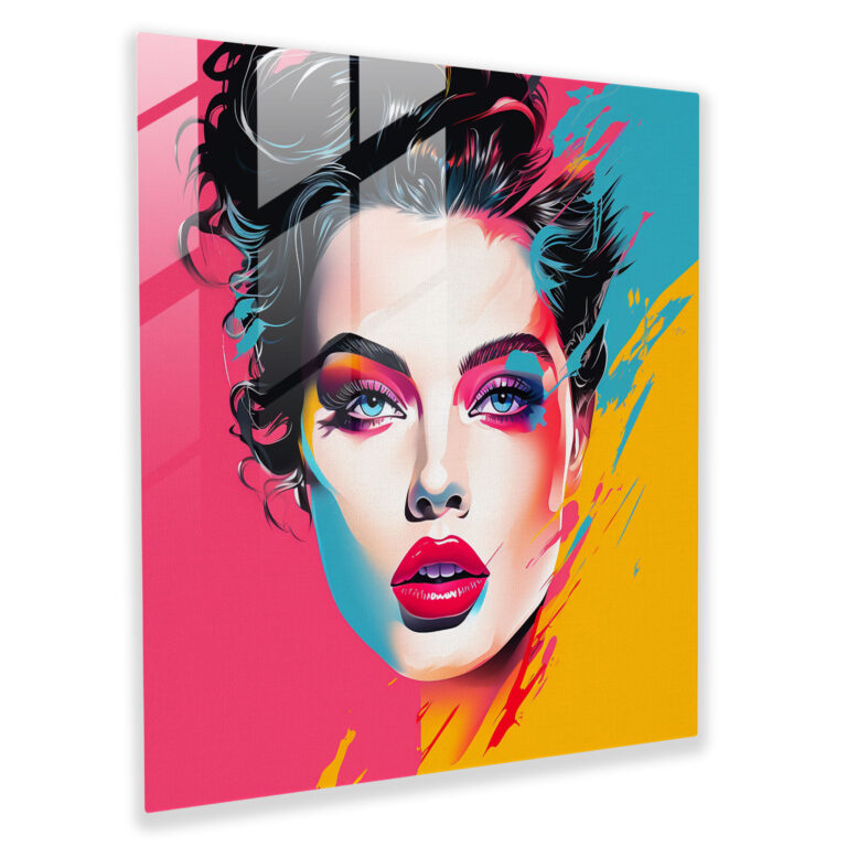 Empowered Woman Glass Print - Woman, Modern Art, Pop Art Illustration, Confidence