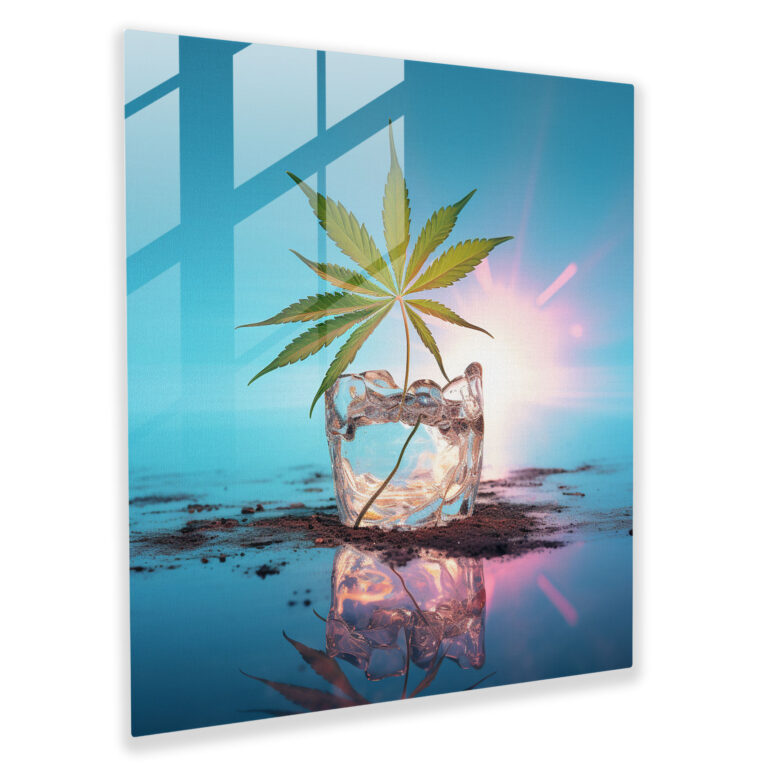 Mirage Of Weed Glass Print - Weed, Wall Decoration, Mirage Of Weed, Modern Art