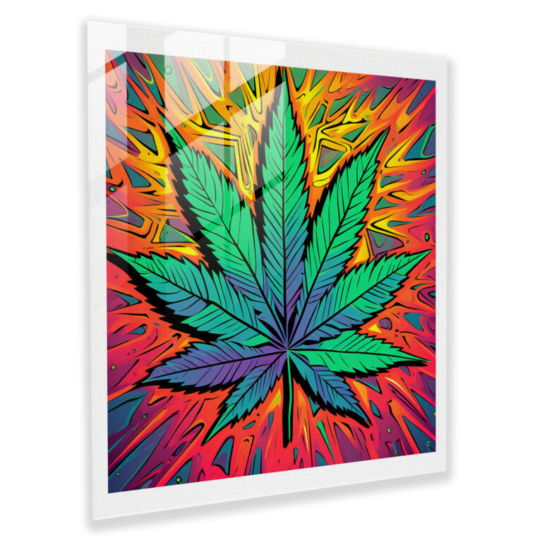 Pop Weed Glass Print - Weed, Glass Wall Art, Weed, Bold Print