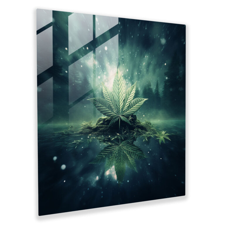 Dream Weaver Glass Print - Weed, Fantasy Decor, Wall Decoration, Glass Wall Art