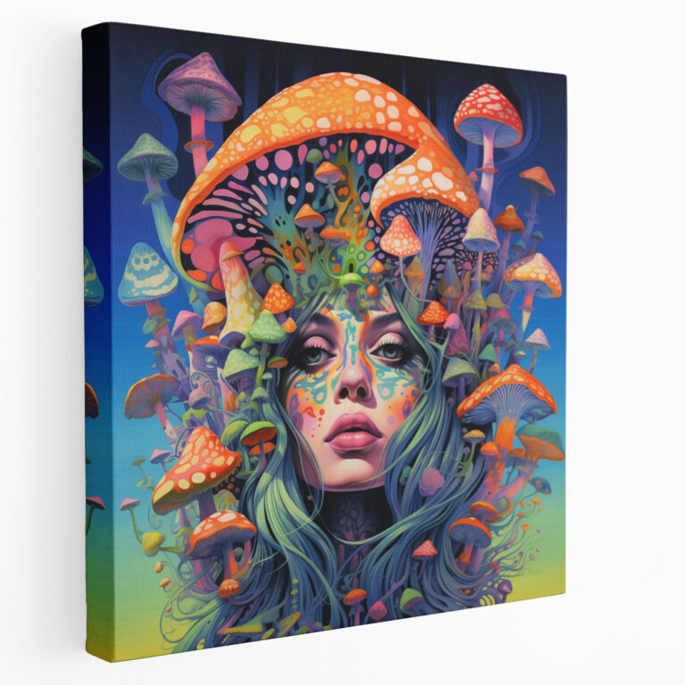 Psychedelic Weed Wall Art - Weed, Wall Decoration, Mesmerizing, Trippy