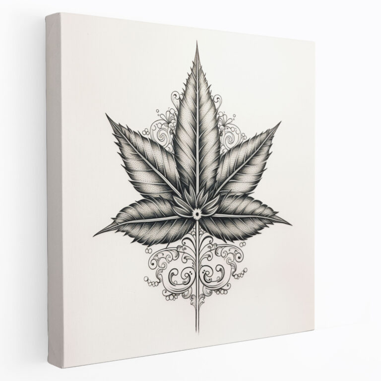 Weed Elegance Canvas Print - Weed, Timeless, Elegance, Wall Decoration