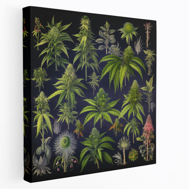 Weed Botanical Canvas Print - Weed, Educational, Canvas Print, Appreciation