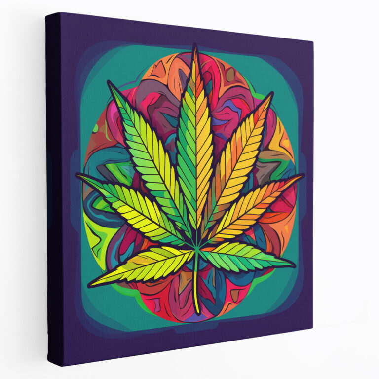 Pop Weed Expression Canvas Print - Weed, Home Decoration, Expressive, Graphic Representation