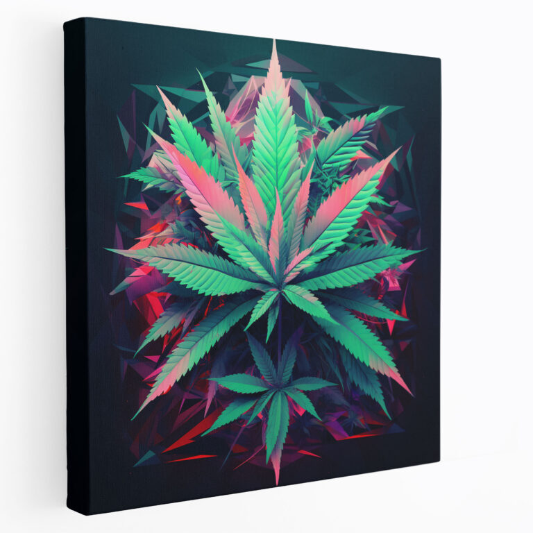 Weed Wall Decoration - Weed, Abstract Representation, Canvas Print, Canvas