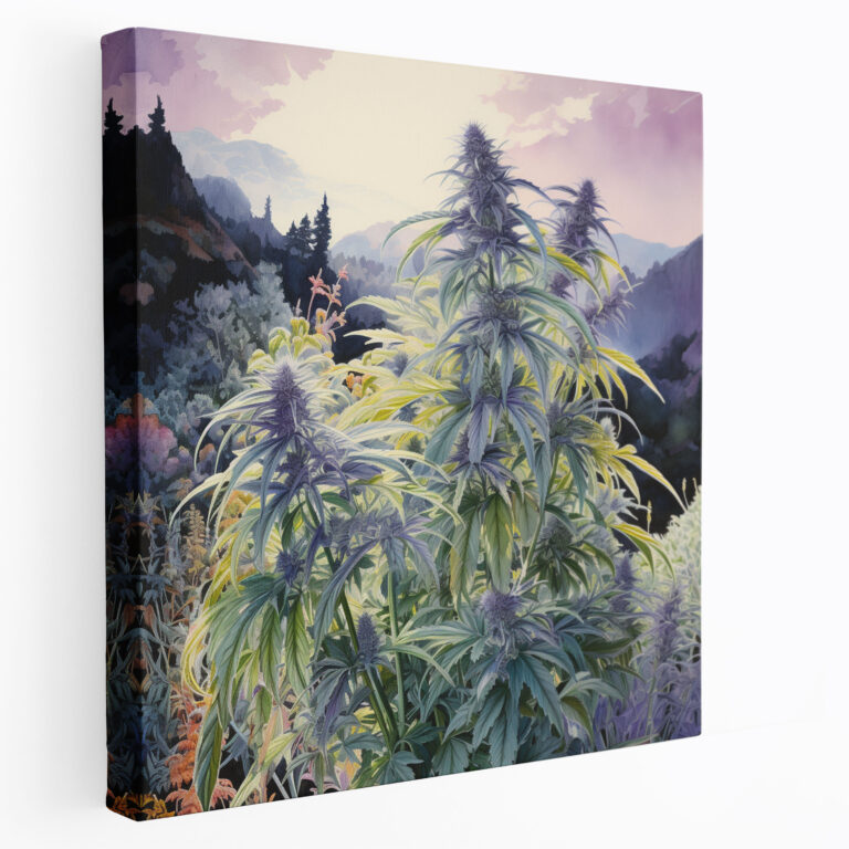 Weed Wall Decoration: Serene Marijuana Plant - Weed, Wall Decoration, Home Decoration, Canvas Wall Art
