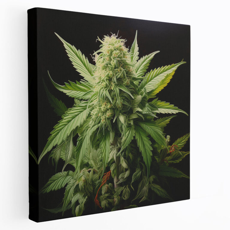 Weed Wall Art: Detailed Marijuana Bud - Weed, Canvas, Weed, Home Decoration