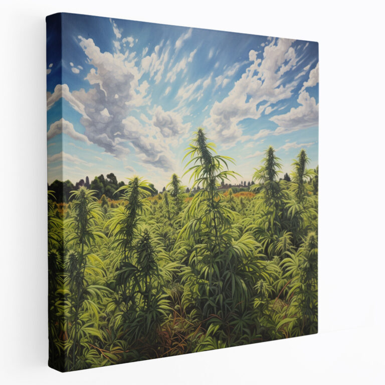 Cannabis Field Canvas Print - Weed, Wall Art, Wall Decoration, Home Decoration