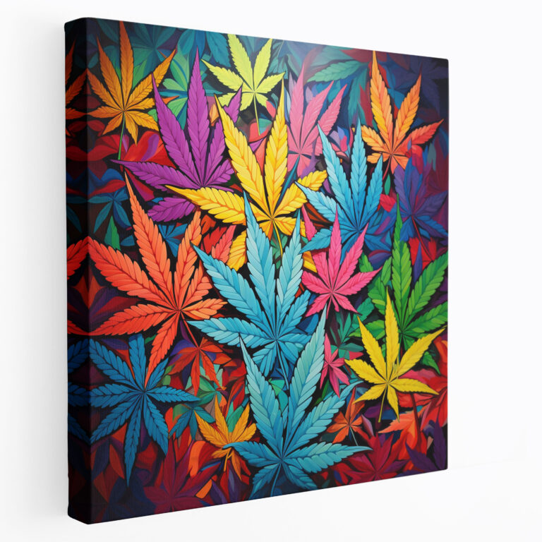 Pop Art Weed Canvas Print - Weed, Canvas, Wall Art, Wall Decoration