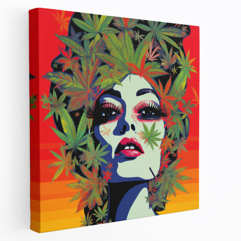 Pop Art Weed Canvas Print - Weed, Canvas Wall Art, Home Decoration, Cannabis Enthusiasts