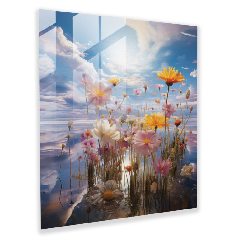 Wildflower Dreamscape Glass Print - Wildflower, Home Decoration, Glass Art, Wall Decoration
