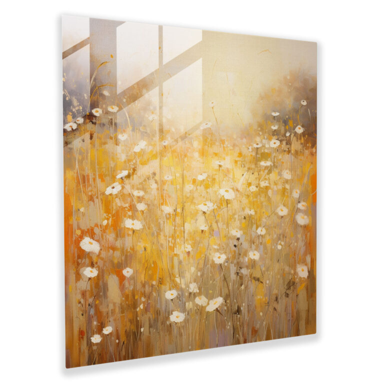 Wildflower Impressionist Glass Print - Wildflower, Glass Art, Wildflower, Wall Decoration