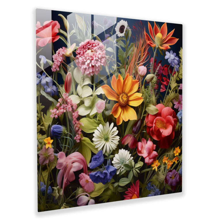 Wildflower Photorealistic Glass Print - Wildflower, Modern Art, Glass Art, Wildflower