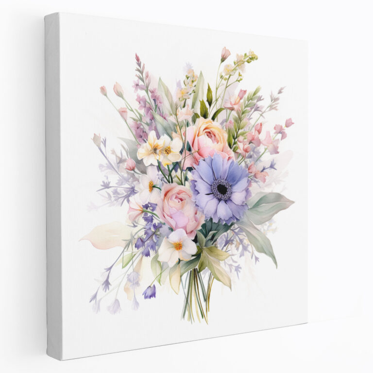 Wildflower Wall Art - Watercolor Canvas Print - Wildflower, Canvas, Wildflower, Canvas Wall Art