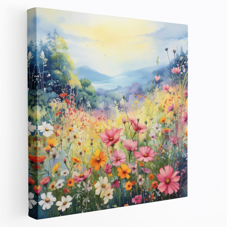 Wildflower Canvas Print - Field Of Blooms - Wildflower, Blooms, Home Decoration, Wildflower