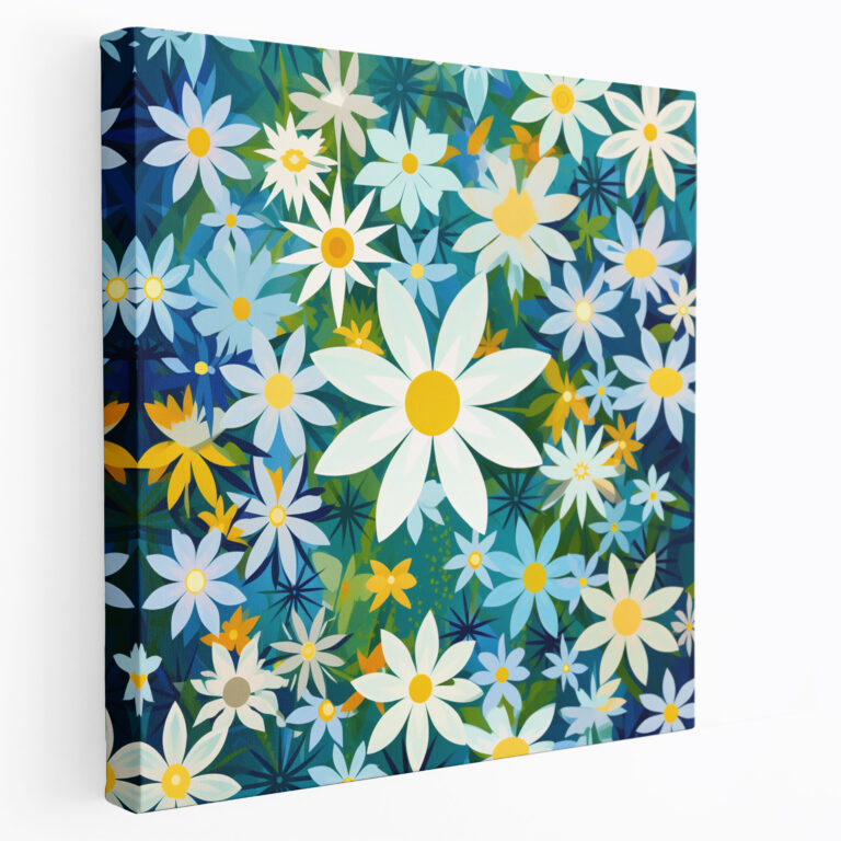 Wildflower Canvas Print - Modern Geometric Pattern - Wall Art - Wildflower, Canvas, Natural Elements, Wildflower