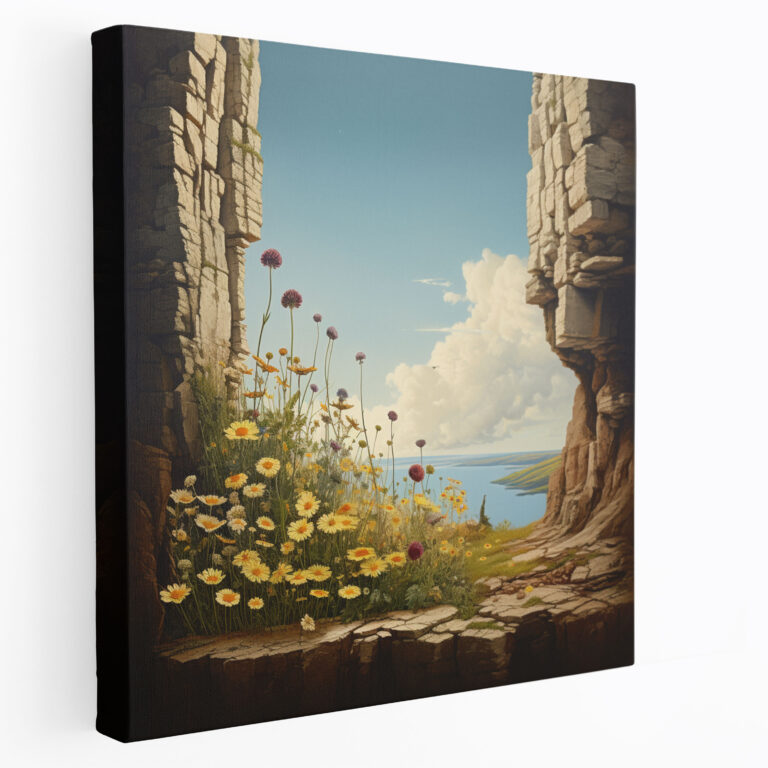 Wildflower Wall Art - Surreal Landscape - Canvas Print - Wildflower, Canvas Wall Art, Defying Gravity, Canvas Print