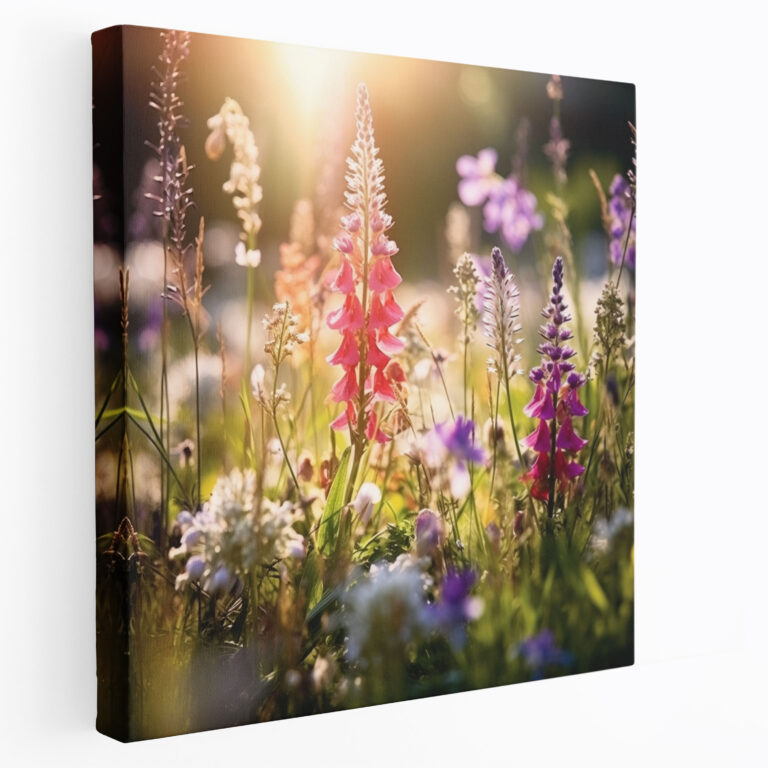 Wildflower Wall Art - Wildflower, Canvas Print, Close-Up, Sunlit Meadow