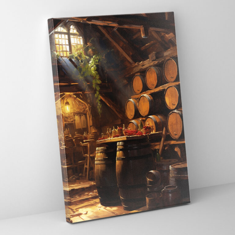 Wine Canvas Print - Wine, Warmth, Dim Lighting, Wall Art