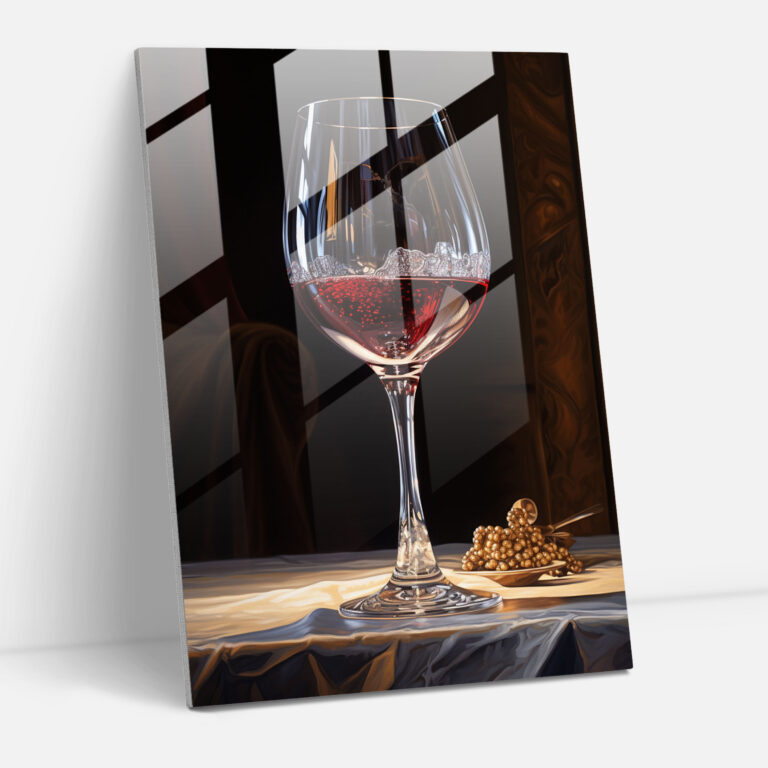Sophisticated Allure Glass Print - Wine, Wine Glass, Red Wine, Wine