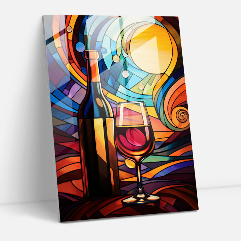 Wine Glass Print - Art Deco Style - Home Decoration - Wine, Art Deco Style, Wine, Home Decoration