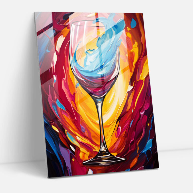 Wine Glass Wall Art - Abstract Painting - Modern Art - Wine, Glass Art, Bold, Wall Decoration